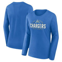 Los Angeles Chargers Fanatics Women's Plus Size Foiled Play Long Sleeve T-Shirt
