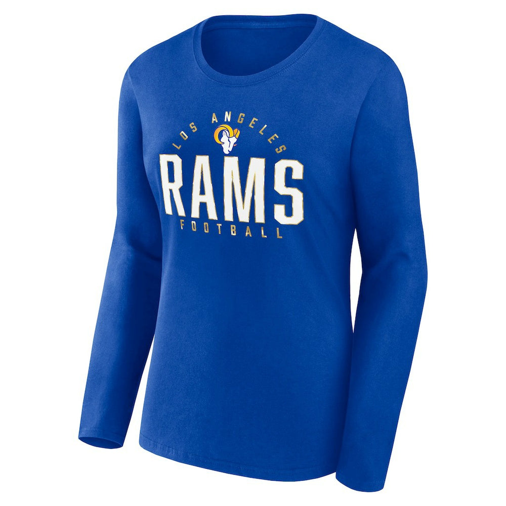 Los Angeles Rams Fanatics Women's Plus Size Foiled Play Long Sleeve T-Shirt