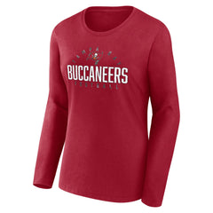 Tampa Bay Buccaneers Fanatics Women's Plus Size Foiled Play Long Sleeve T-Shirt