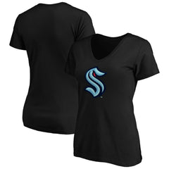 Seattle Kraken Women's Primary Logo V-Neck T-Shirt Outlet