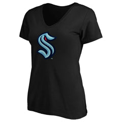Seattle Kraken Women's Primary Logo V-Neck T-Shirt Outlet