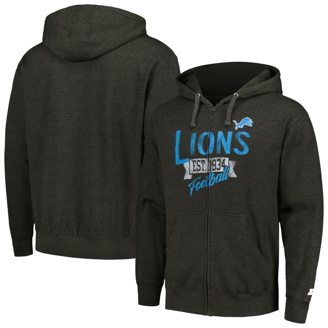 Detroit Lions  Starter Domestic Post Season Full-Zip Hoodie