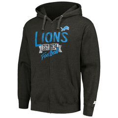 Detroit Lions  Starter Domestic Post Season Full-Zip Hoodie