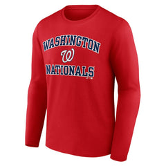 Washington Nationals Logo Athletic Heart & Soul Long Sleeve T-Shirt | MLB Shop