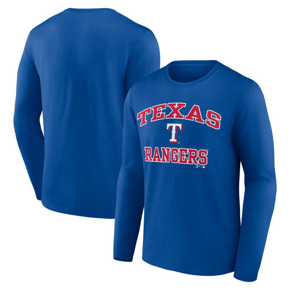 Texas Rangers Logo Athletic Heart & Soul Long Sleeve T-Shirt | MLB Shop