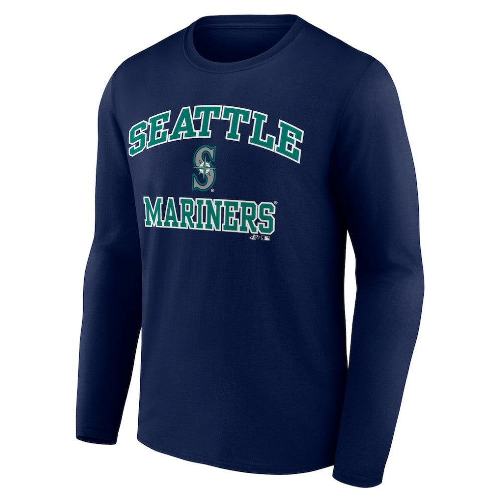 Seattle Mariners Logo Athletic Heart & Soul Long Sleeve T-Shirt | MLB Shop