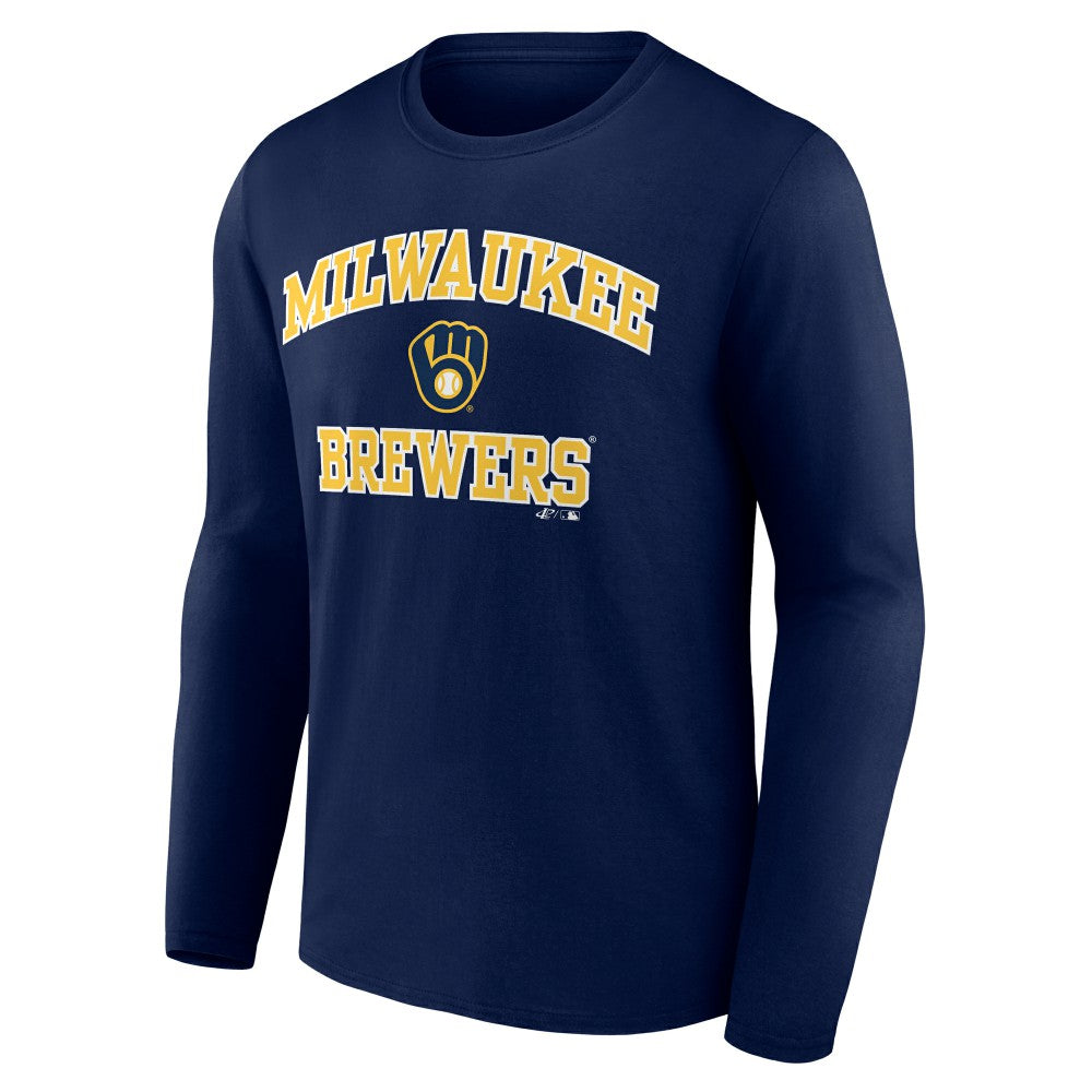 Milwaukee Brewers Logo Athletic Heart & Soul Long Sleeve T-Shirt | MLB Shop