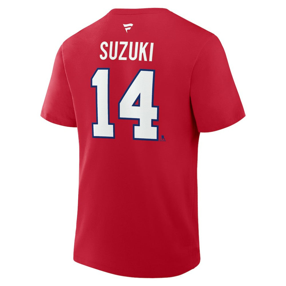 Nick Suzuki Montreal Canadiens Fanatics Authentic Stack Name & Number T-Shirt Online