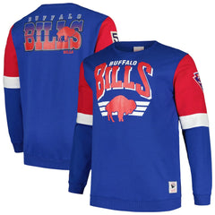 Buffalo Bills Mitchell & Ness Big & Tall Fleece Pullover Sweatshirt