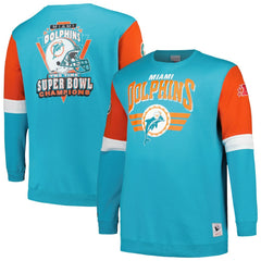 Miami Dolphins Mitchell & Ness Big & Tall Fleece Pullover Sweatshirt