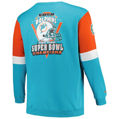 Miami Dolphins Mitchell & Ness Big & Tall Fleece Pullover Sweatshirt