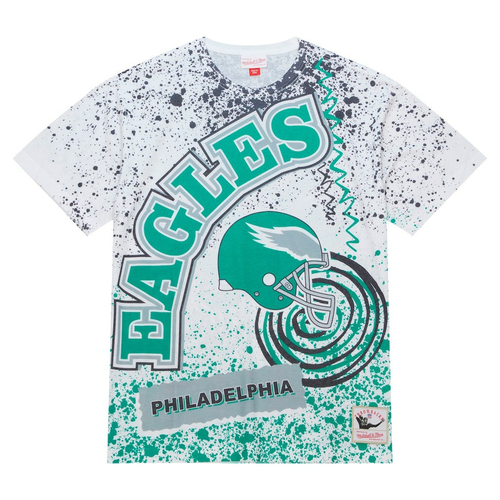 Philadelphia Eagles Mitchell & Ness Big & Tall Allover Print T-Shirt