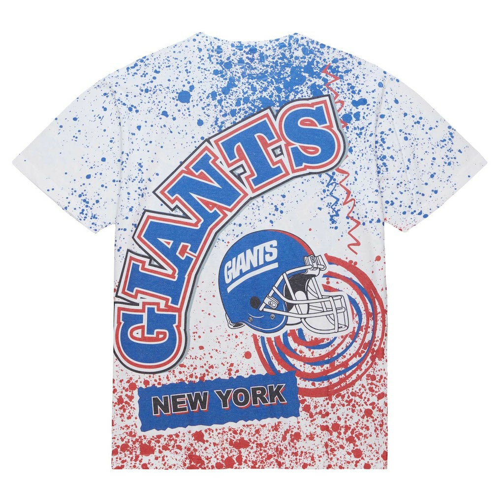 New York Giants Mitchell & Ness Big & Tall Allover Print T-Shirt