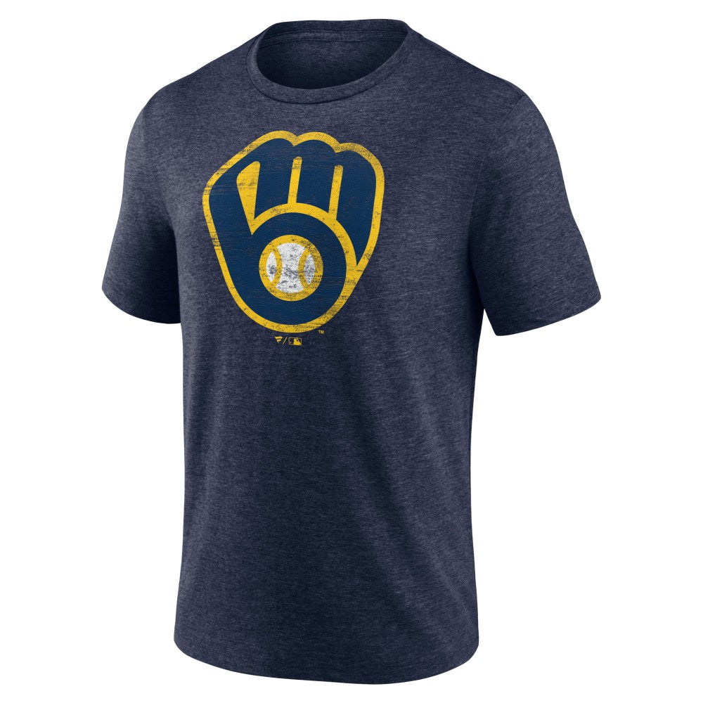 Milwaukee Brewers Official Logo Tri-Blend T-Shirt | MLB Near me