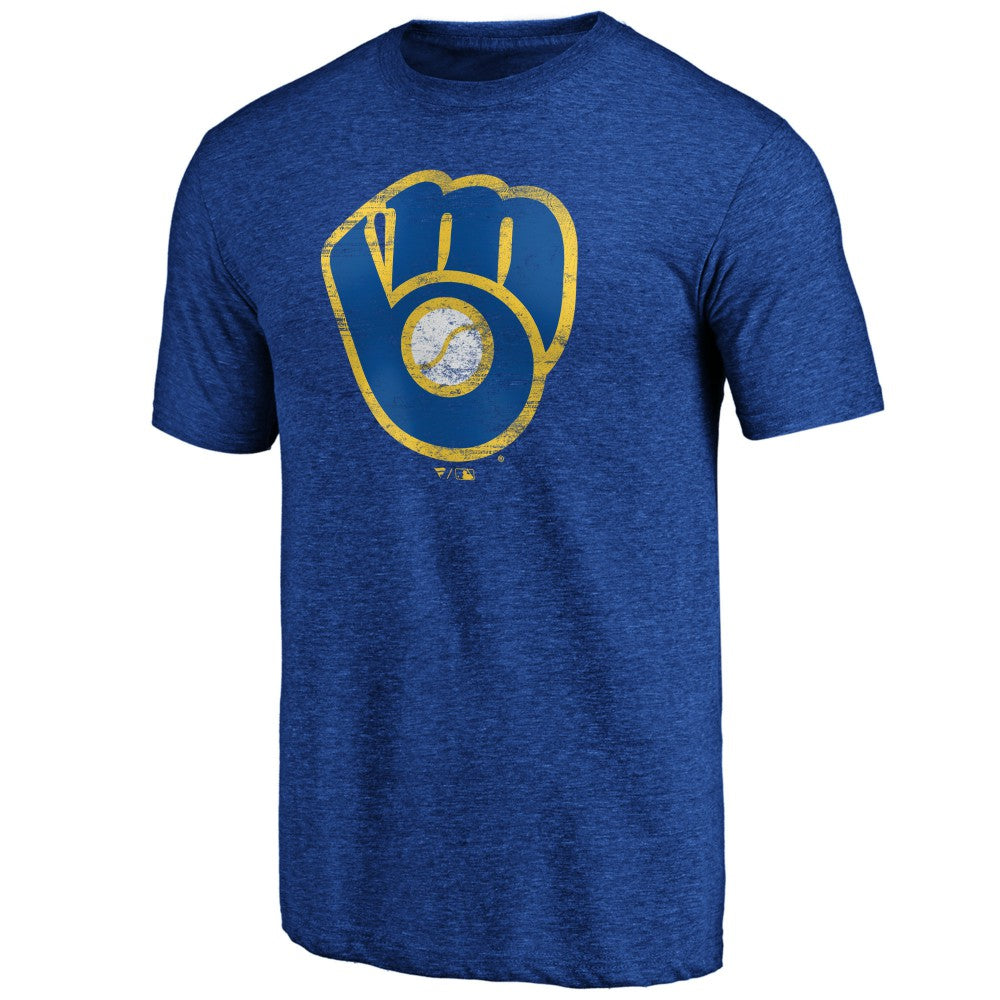 Milwaukee Brewers Official Logo Tri-Blend T-Shirt | MLB New