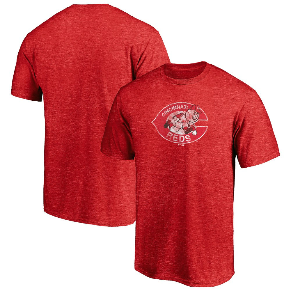 Cincinnati Reds Cooperstown Collection Throwback Logo Tri-Blend T-Shirt | MLB Shop