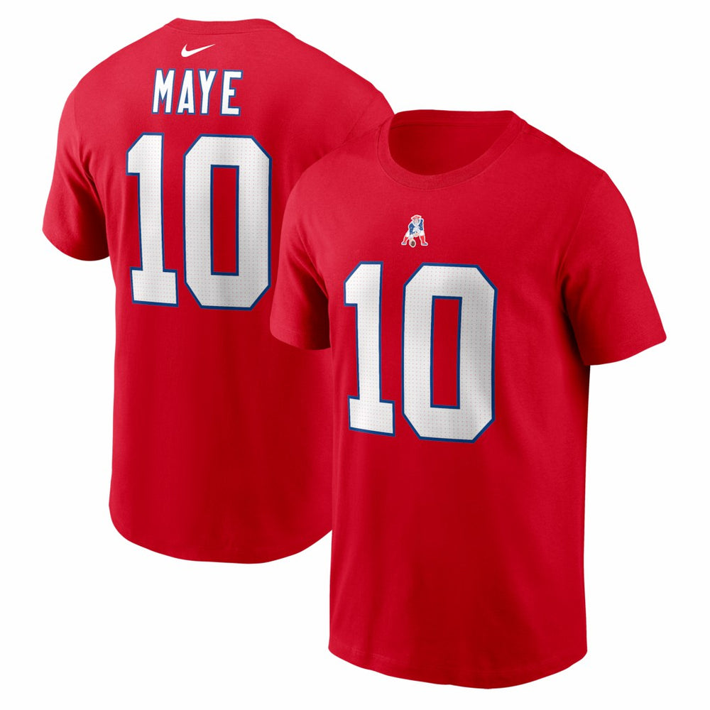 New England Patriots Nike Drake Maye  Name & Number T-Shirt