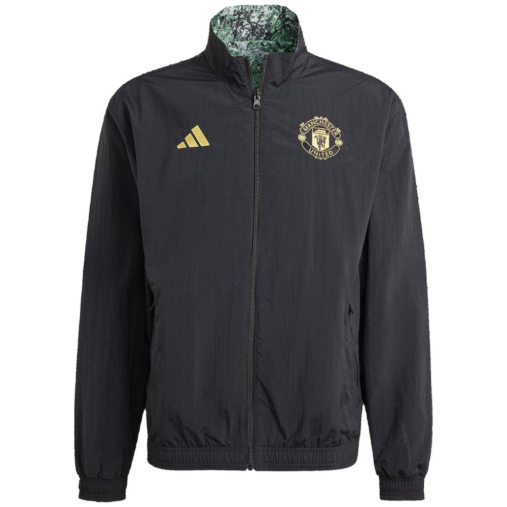Manchester United x Stone Roses Originals 2023/24 Reversible Anthem Full-Zip Jacket Black - Adidas