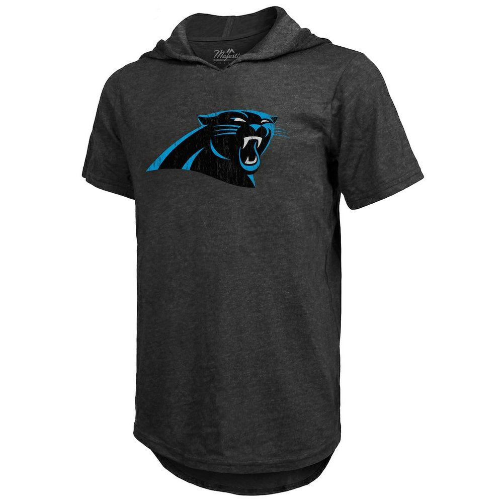 Carolina Panthers  Bryce Young  Majestic Threads Player Name & Number Tri-Blend Slim Fit Hoodie T-Shirt