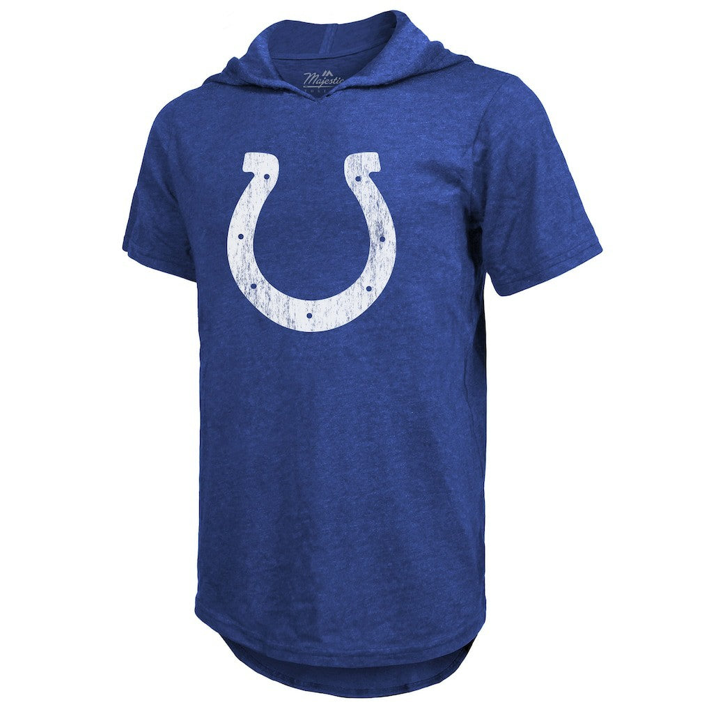 Indianapolis Colts  Anthony Richardson  Majestic Threads Player Name & Number Tri-Blend Slim Fit Hoodie T-Shirt