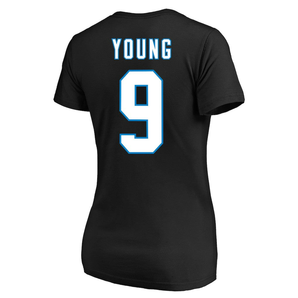 Carolina Panthers  Bryce Young  Women's Plus Size Fair Catch Name & Number Scoop Neck T-Shirt