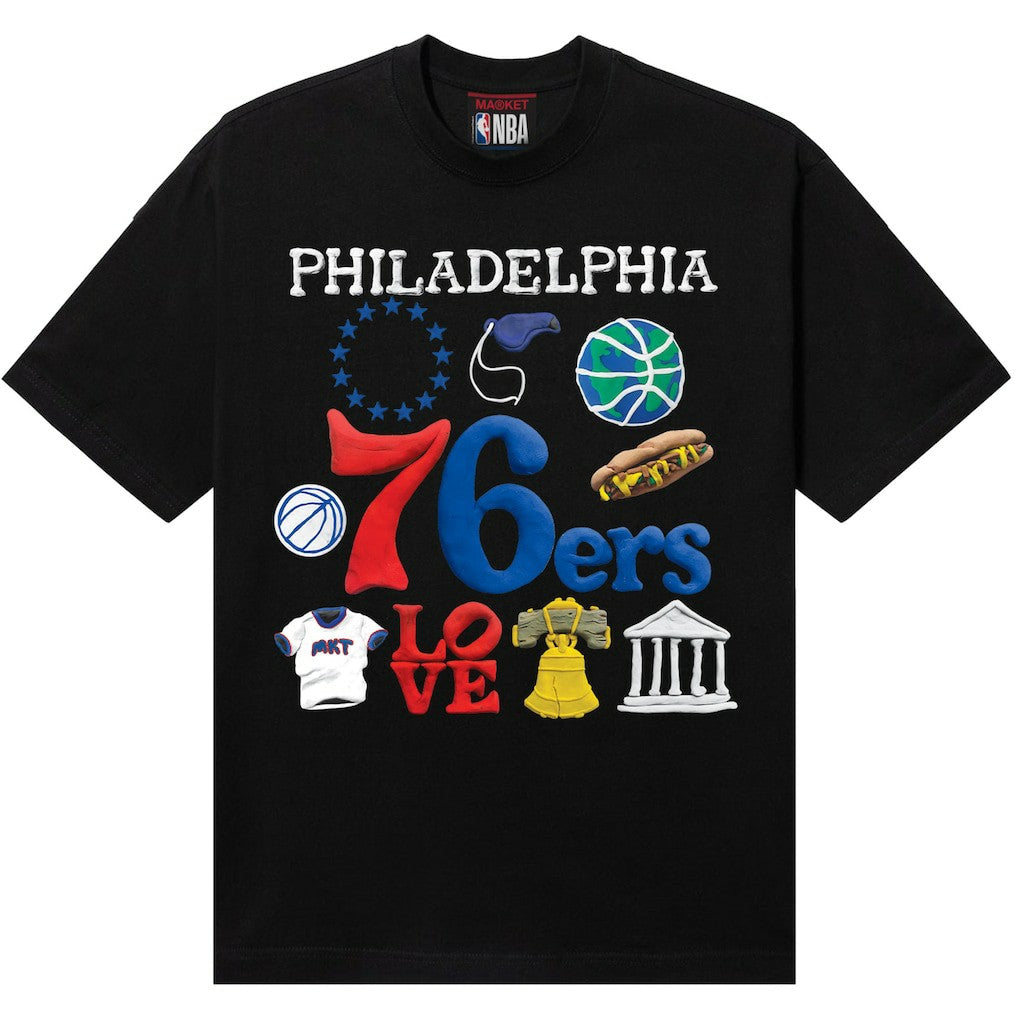 Philadelphia 76ers NBA x MARKET Unisex Claymation T-Shirt On Sale