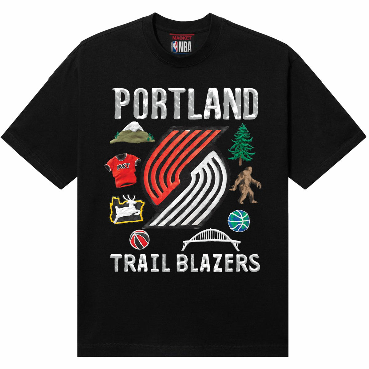Portland Trail Blazers NBA x MARKET Unisex Claymation T-Shirt For Sale