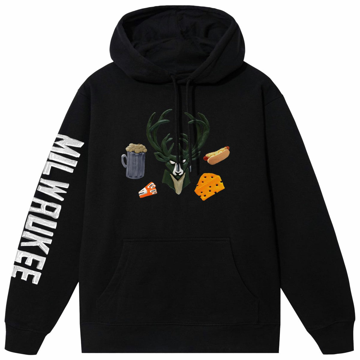 Milwaukee Bucks NBA x MARKET Unisex Claymation Pullover Hoodie Outlet