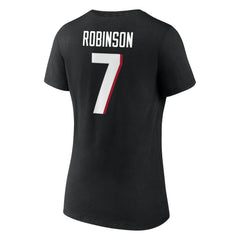 Atlanta Falcons Fanatics Bijan Robinson  Women's Icon Name & Number V-Neck T-Shirt