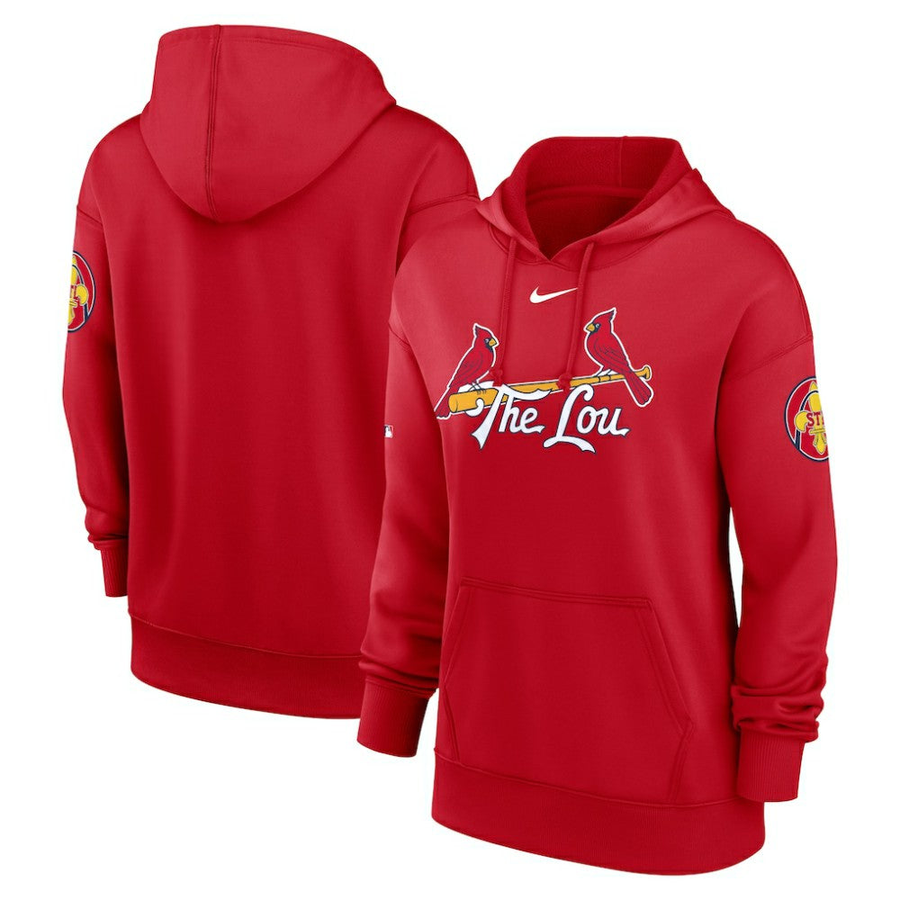 St. Louis Cardinals Nike Women's 2024 City Connect Authentic Collection Practice Performance Pullover Hoodie | MLB For sale