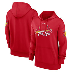 St. Louis Cardinals Nike Women's 2024 City Connect Authentic Collection Practice Performance Pullover Hoodie | MLB For sale