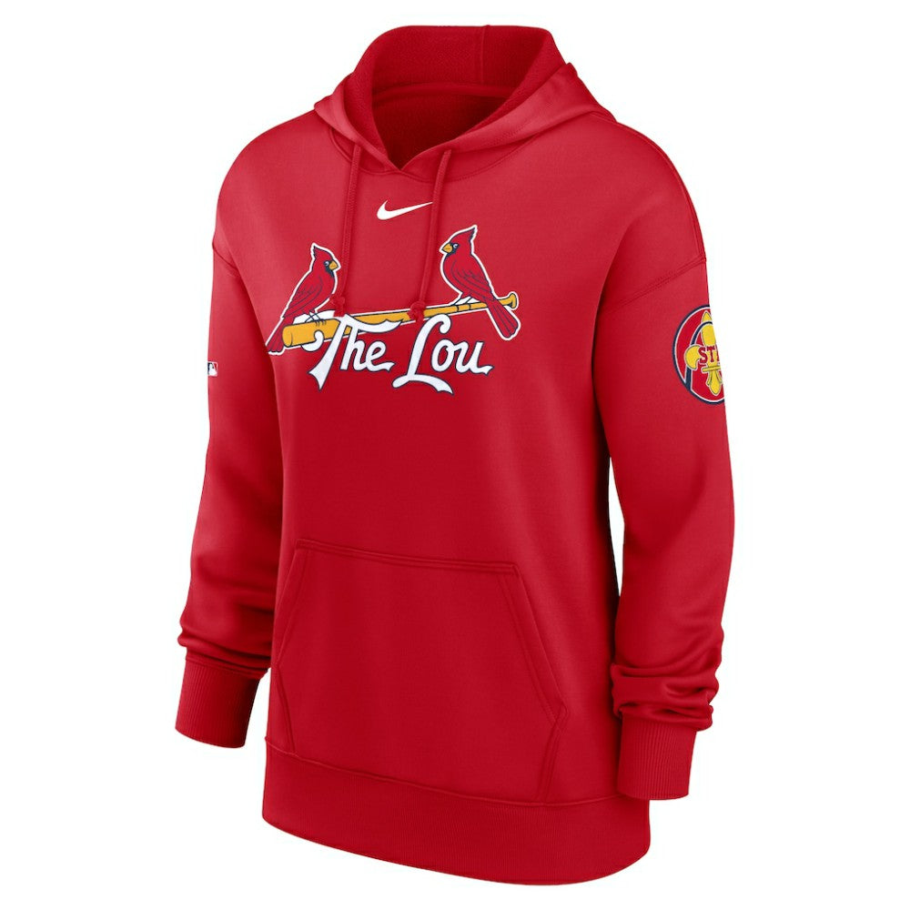 St. Louis Cardinals Nike Women's 2024 City Connect Authentic Collection Practice Performance Pullover Hoodie | MLB For sale