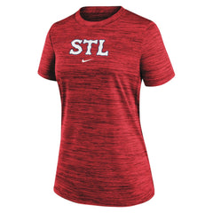 St. Louis Cardinals Nike Women's 2024 City Connect Authentic Collection Practice Velocity T-Shirt | MLB New