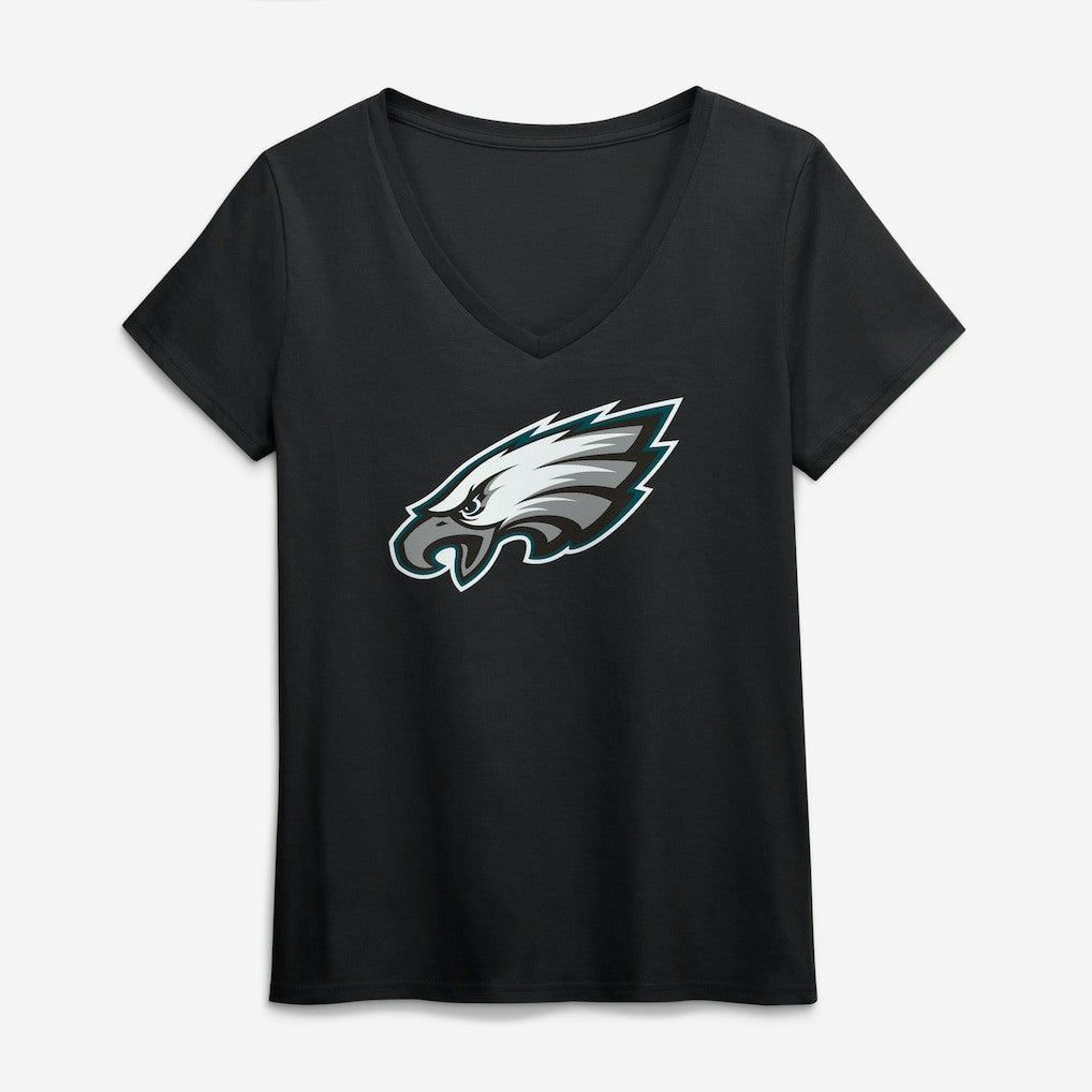 Philadelphia Eagles  Logo Athletic Women's Primary Logo V-Neck T-Shirt