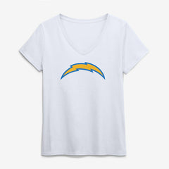 Los Angeles Chargers  Logo Athletic Women's Primary Logo V-Neck T-Shirt