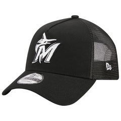 Miami Marlins New Era A-Frame 9FORTY Trucker Adjustable Hat | MLB Sale