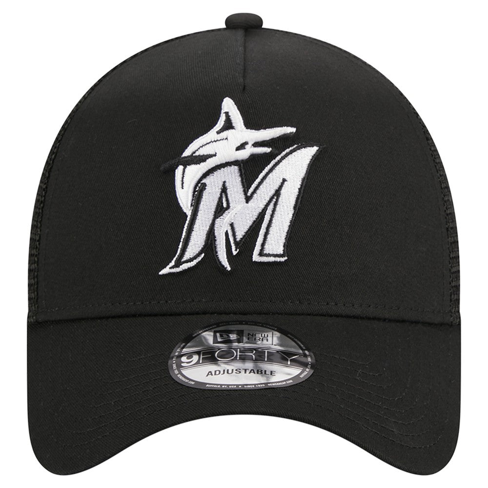 Miami Marlins New Era A-Frame 9FORTY Trucker Adjustable Hat | MLB Sale