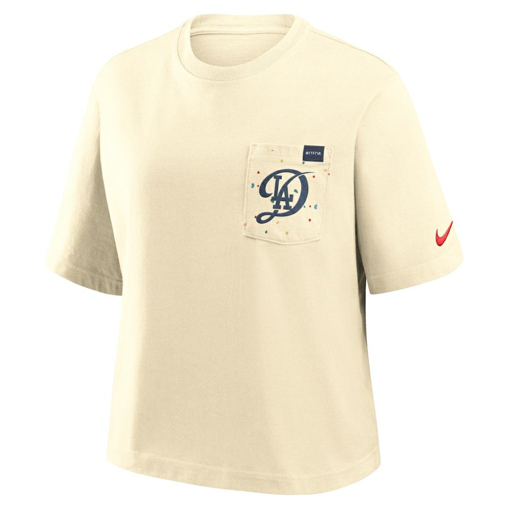 Los Angeles Dodgers Nike Women's City Connect Pocket Boxy T-Shirt | MLB Online