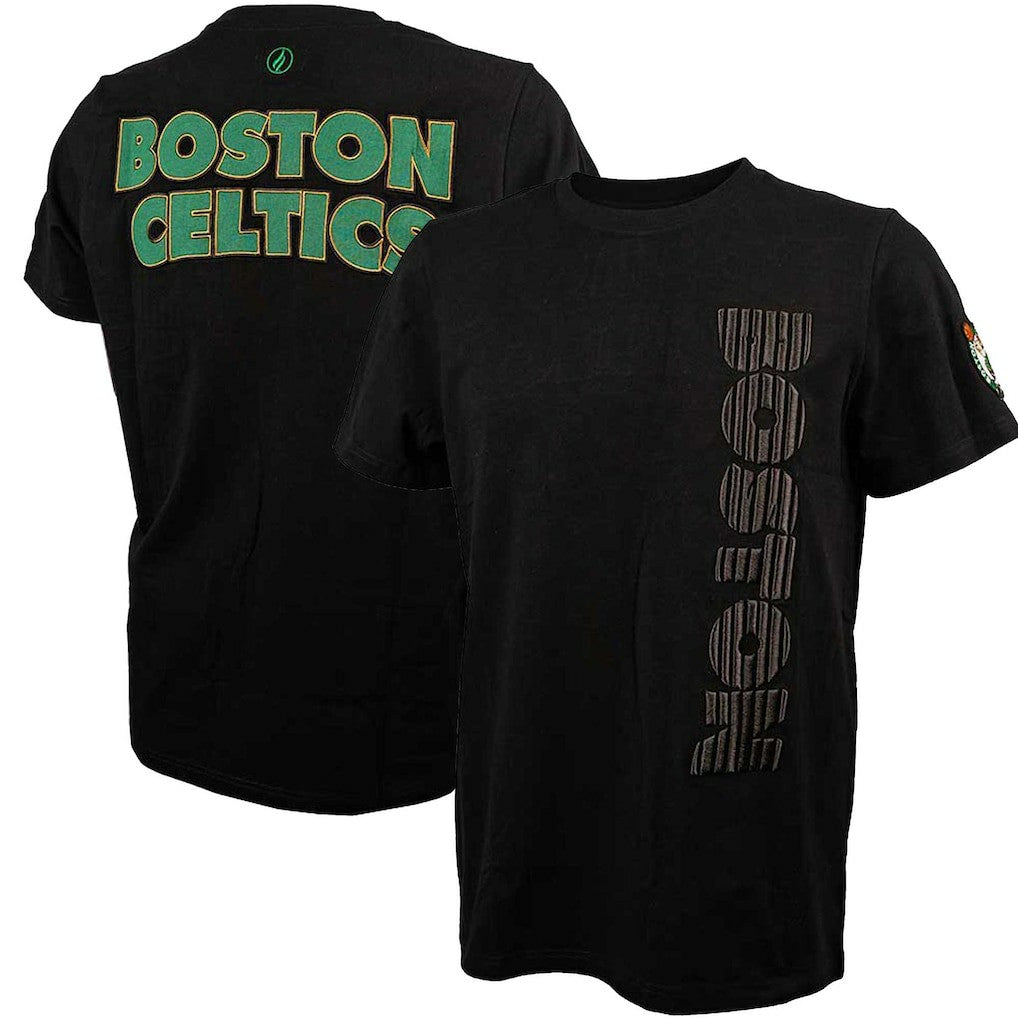 Boston Celtics FISLL 3D Puff Print Sliced Logo T-Shirt For Sale