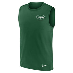 New York Jets Nike Large Logo Lightweight Dri-FIT Muscle Tank Top