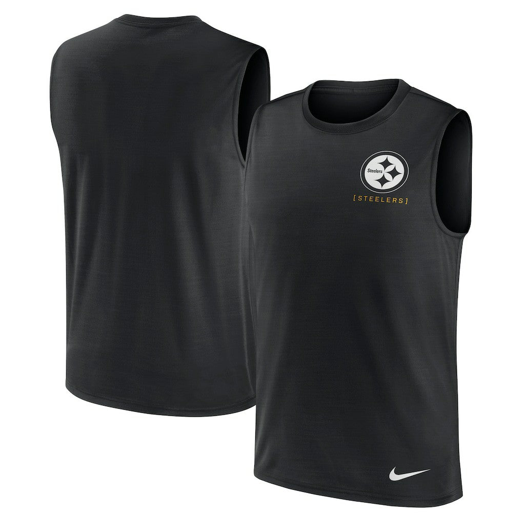 Pittsburgh Steelers Nike Large Logo Lightweight Dri-FIT Muscle Tank Top