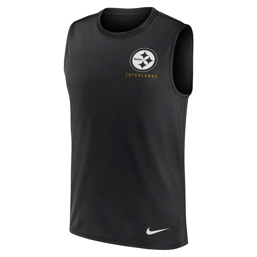 Pittsburgh Steelers Nike Large Logo Lightweight Dri-FIT Muscle Tank Top