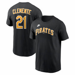 Roberto Clemente Pittsburgh Pirates Nike Cooperstown Collection Name & Number T-Shirt | MLB Discount