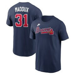 Greg Maddux Atlanta Braves Nike Cooperstown Collection Name & Number T-Shirt | MLB For sale