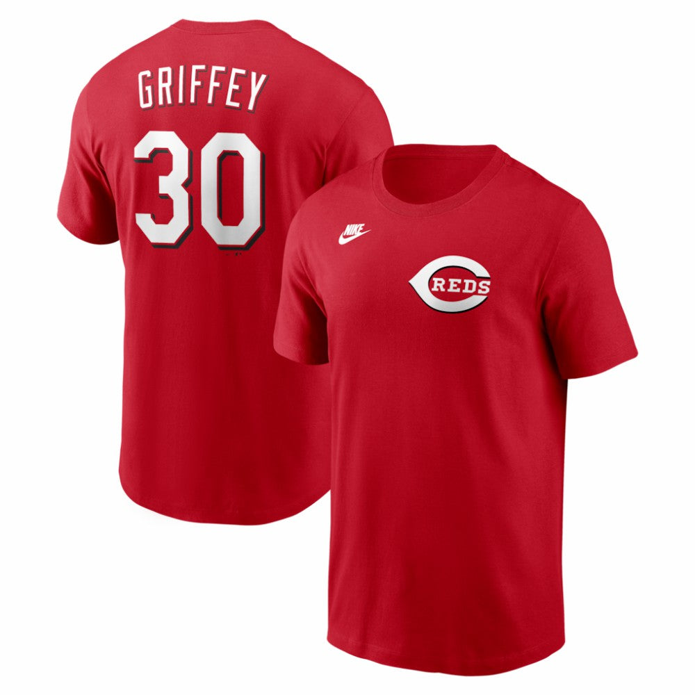 Ken Griffey Jr. Cincinnati Reds Nike Cooperstown Collection Name & Number T-Shirt | MLB On Sale