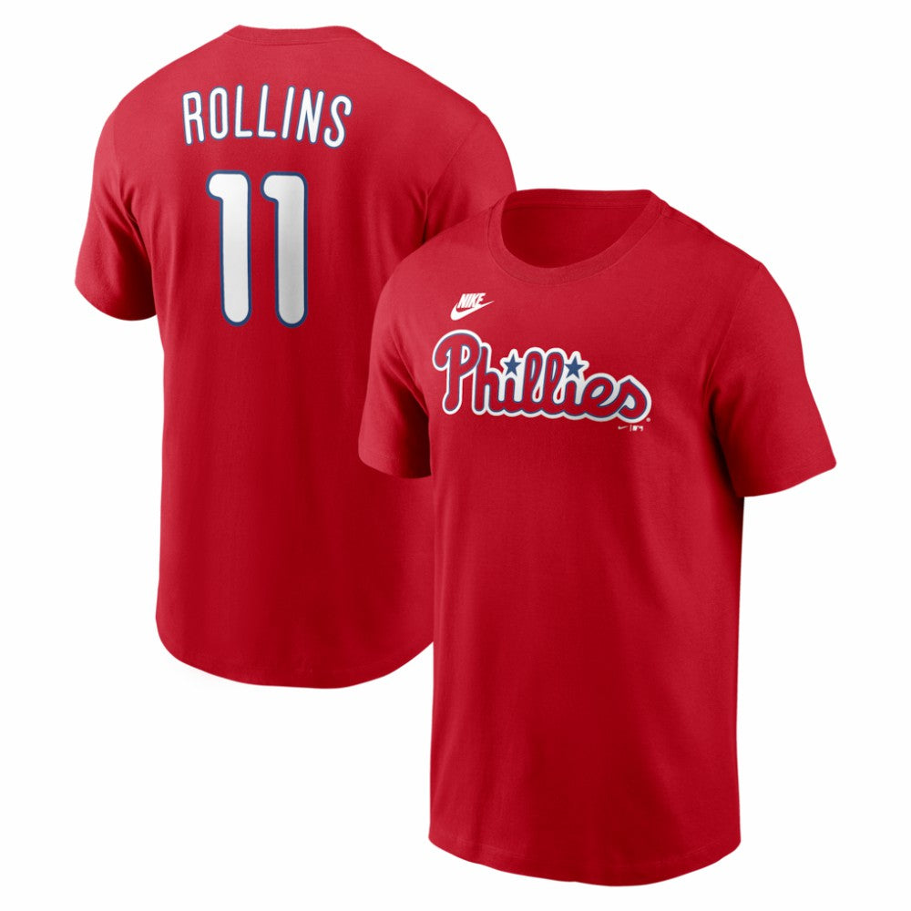 Jimmy Rollins Philadelphia Phillies Nike Cooperstown Collection Name & Number T-Shirt | MLB Online