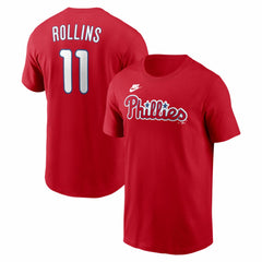 Jimmy Rollins Philadelphia Phillies Nike Cooperstown Collection Name & Number T-Shirt | MLB Online