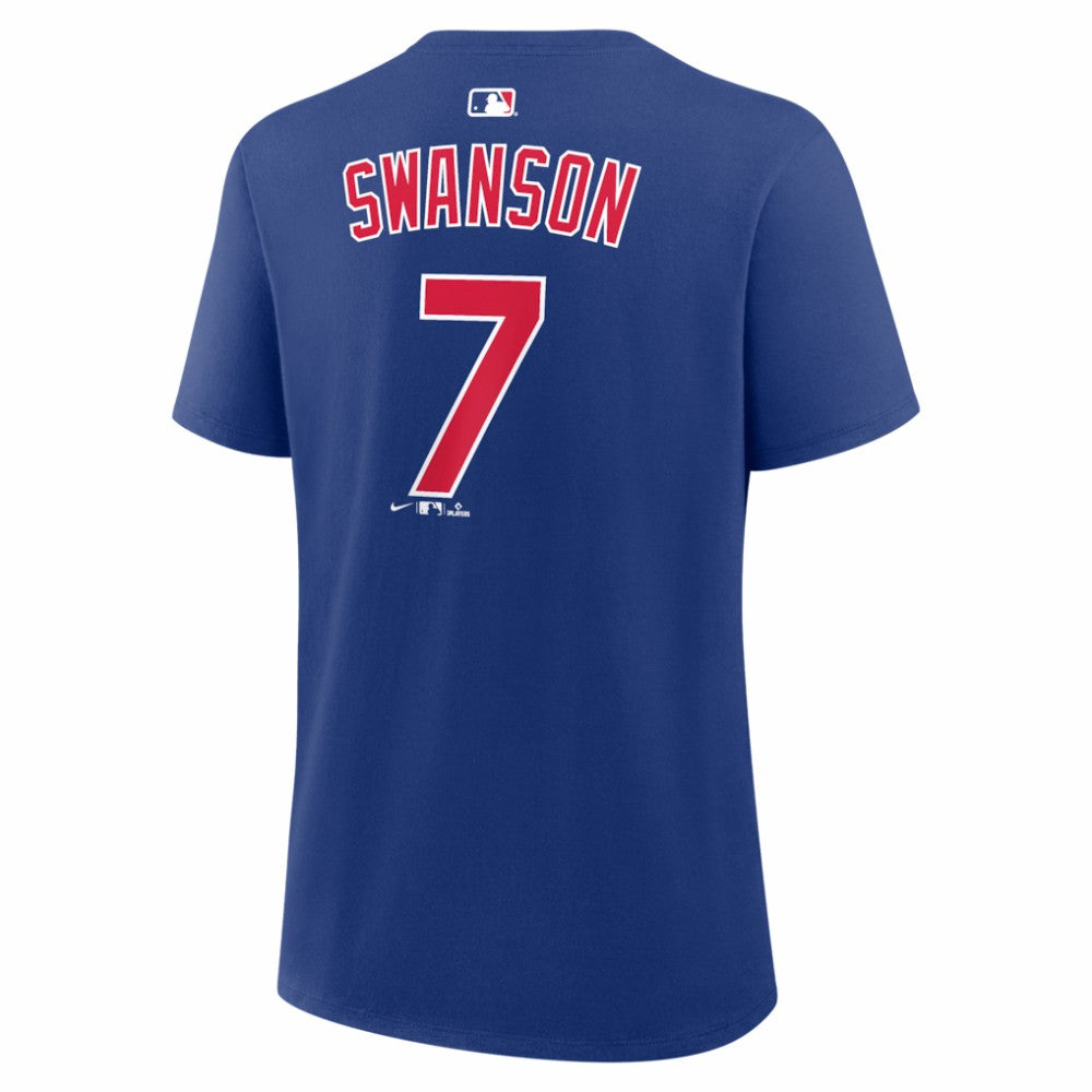 Dansby Swanson Chicago Cubs Nike Women's Name & Number T-Shirt | MLB Discount