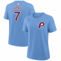 Trea Turner Philadelphia Phillies Nike Women's Name & Number T-Shirt | MLB Shop