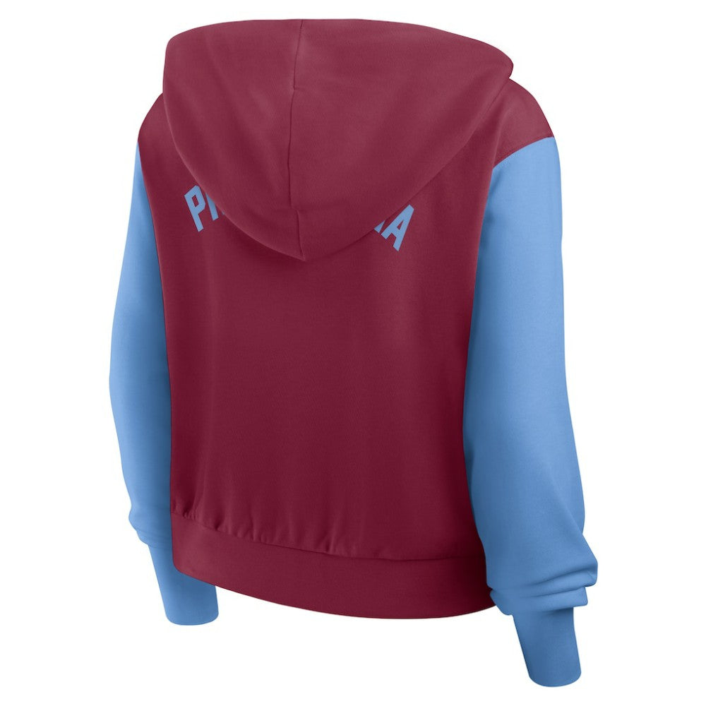 Philadelphia Phillies Nike Women's Cooperstown Collection Cropped Full-Zip Hoodie | MLB Outlet